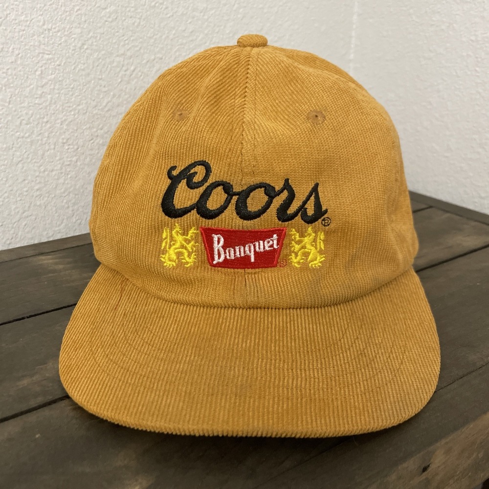 Coors Banquet Beer Hat Adult Corduroy Snap Back‎ Cap Adjustable